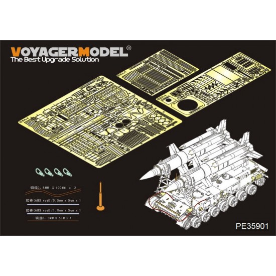 1/35 Modern Russian 2K11A Tel w/9M8M Krug-a (SA-4 Ganef) Detail Set for Trumpeter #09523