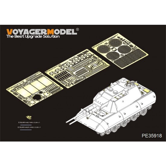 1/35 WWII German E-100 Super Heavy Tank Detail Set for Amusing Hobby kit #35A015