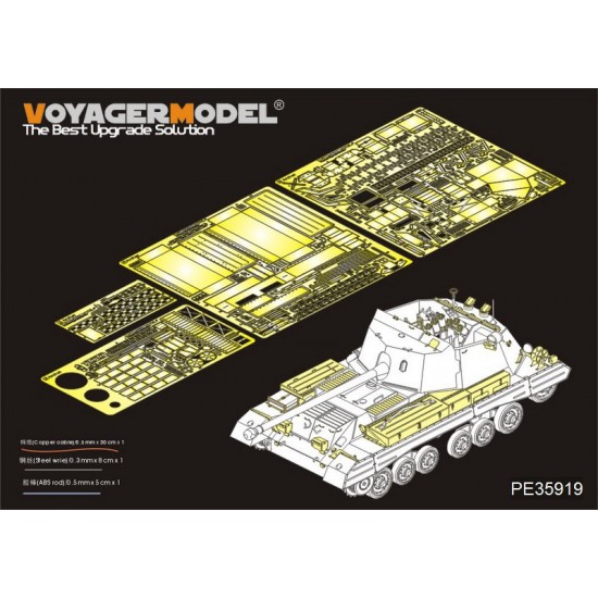 1/35 WWII British Archer Self-Propelled Anti-Tank Gun Detail Set for Tamiya kit #35356