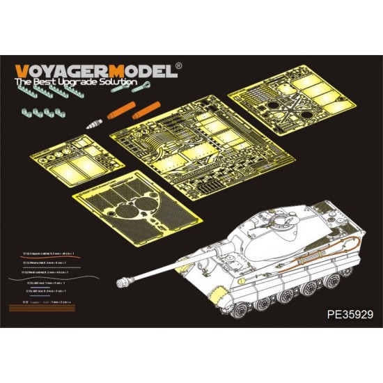 1/35 WWII German King Tiger Detail Set (Porsche Turret) for Hobby Boss #84530