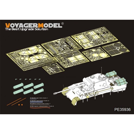 1/35 WWII German Panther D w/"Stadtgas" Fuel Tanks Basic Detail Set for Meng Models #TS038