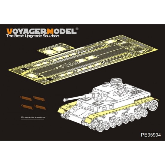 1/35 WWII German PzKpfw.IV Ausf.F-H Fenders for Border Model #35001