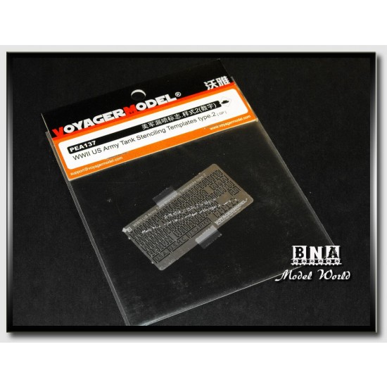 1/35 WWII US Army Tank Stenciling Templates Type 2