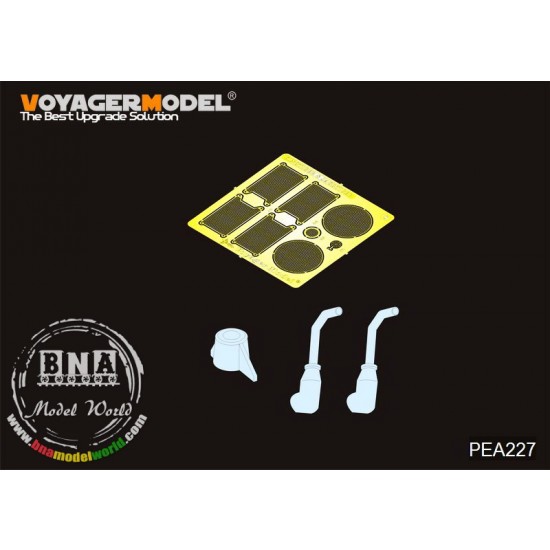 1/35 WWII King Tiger (Porsche Turret) Initial Production Square Exhaust w/Grills