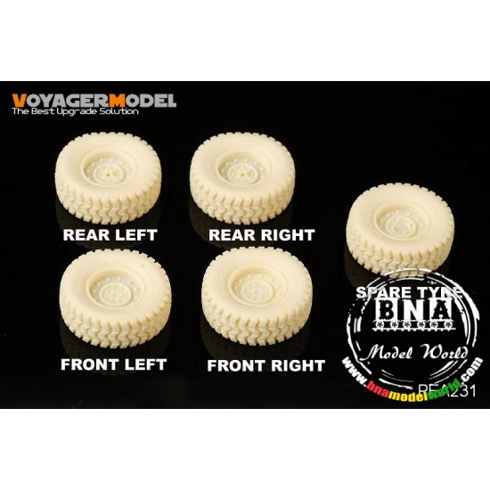 1/35 Modern Humvee Family Road Wheels w/Spare Wheel 