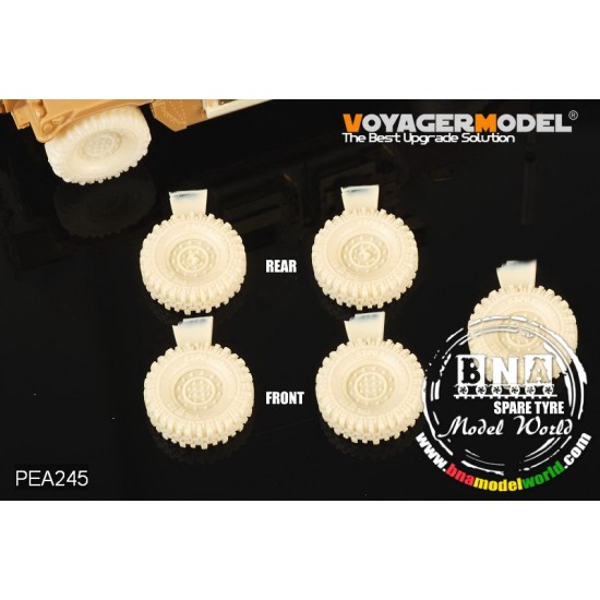 1/35 Modern HUMVEE/DUMVEE Family Super Swamper Wheels w/Spare Wheel