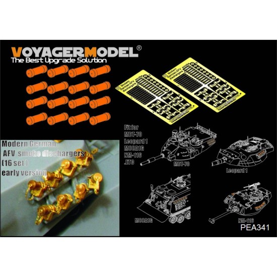 1/35 Modern German AFV Smoke Dischargers (16 sets) Early Version (Universal) 