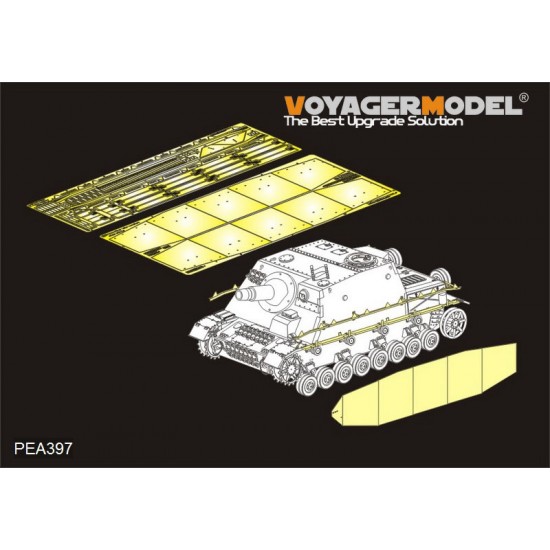 1/35 WWII German Sturmpanzer IV Brummbar Late Version Side Skirts for Dragon kit #6081