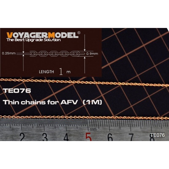 Thin Chains for AFV (thickness: 0.25 - 0.9mm, length: 1m)