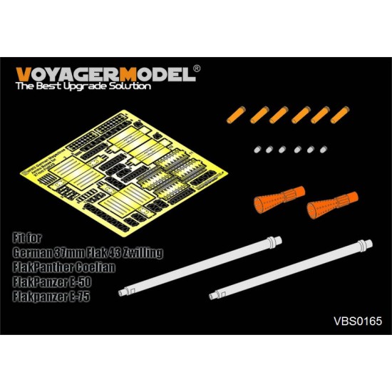 1/35 WWII German 37mm Flak43/1 L/60 Barrel Set (Double Set)