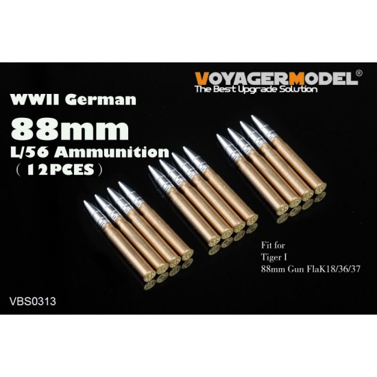 1/35 WWII German 88mm L/56 Ammunition (12pcs) (Universal)