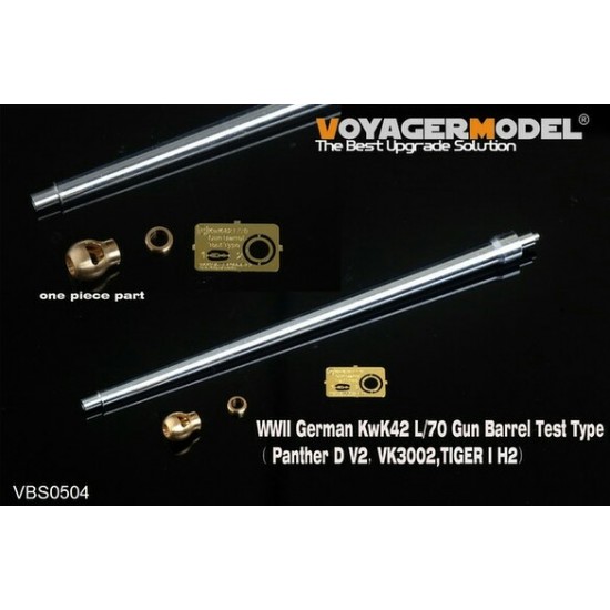 1/35 WWII German KwK42 L/70 Gun Barrel Set Test Type for Panther D V2/VK3002/Tiger I H2
