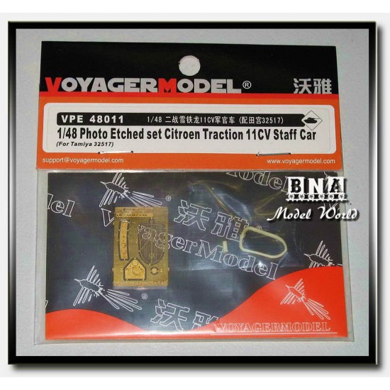 Photoetch for 1/48 Citroen Traction 11CV Staff Car for Tamiya kit #32517