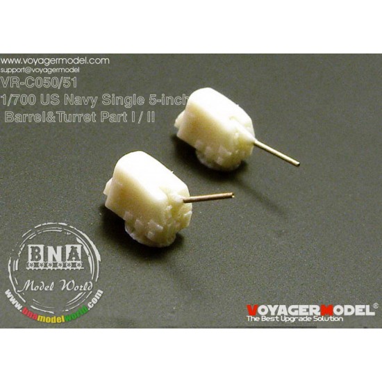 1/700 US Navy Single 5-inch Barrel & Turret Part I