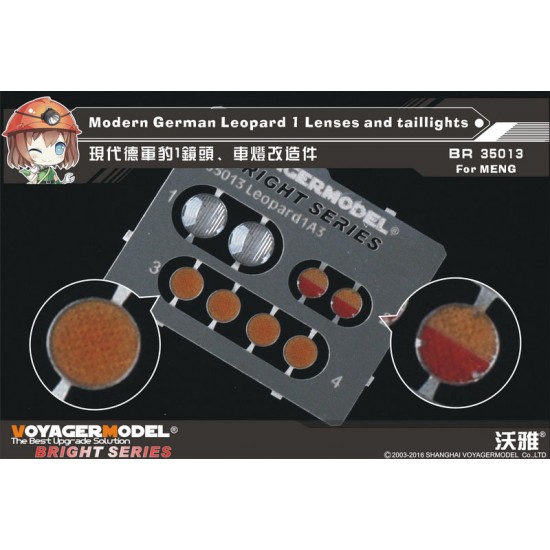 1/35 Modern German Leopard I Lenses and Taillights for Meng Models kit