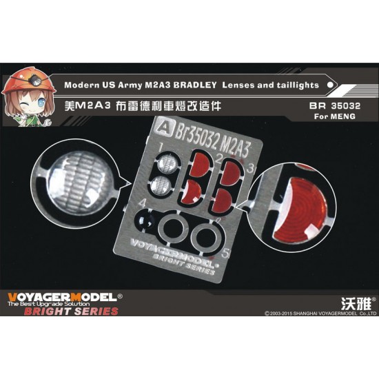 1/35 Modern US Army M2A3 Bradley Lenses and Taillights for Meng Models SS004