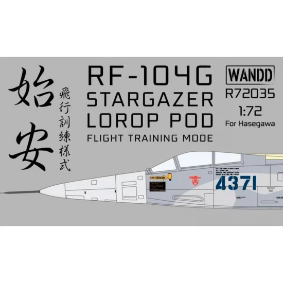 1/72 RF-104G Stargazer LOROP POD (Flight Training Mode) w/Pitot Tube for Hasegawa