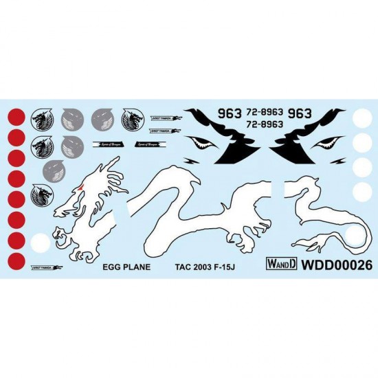 Decals for Egg Plane JASDF F-15J 2003TAC Meet 303TFS White Dragon