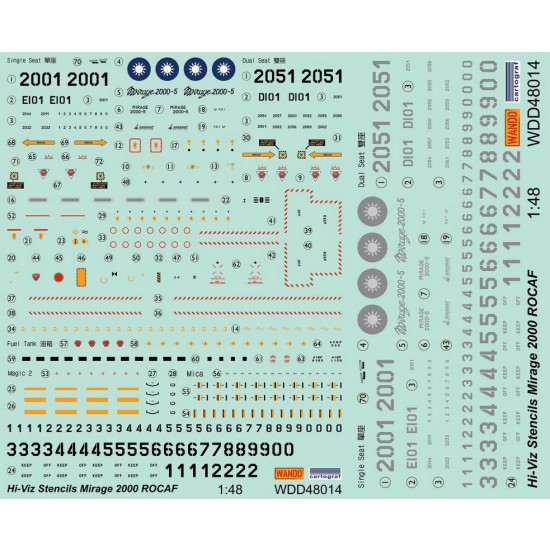 1/48 ROCAF Mirage 2000-5 Ei/Di Decal 