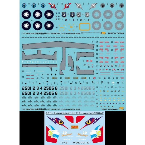 1/72 ROCAF 20th Anniversary E-2C HAWKEYE Decal 