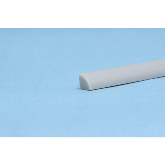 Styrene/PS 1/4 Round Rod (radius: 3.00mm, length: 250mm, 6pcs, gray)