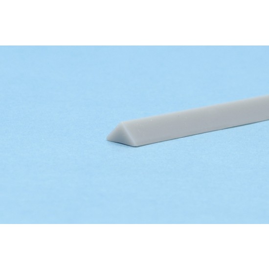Styrene/PS Right Angle Triangle Stick (side: 2.00mm, length: 250mm, 6pcs, gray)