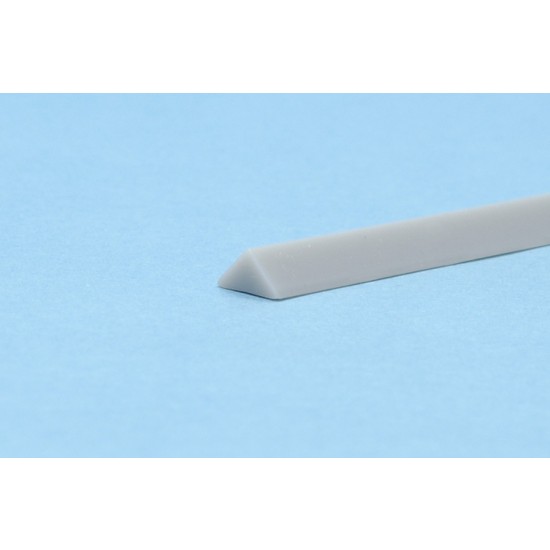 Styrene/PS Right Angle Triangle Stick (side: 5.00mm, length: 250mm, 4pcs, gray)