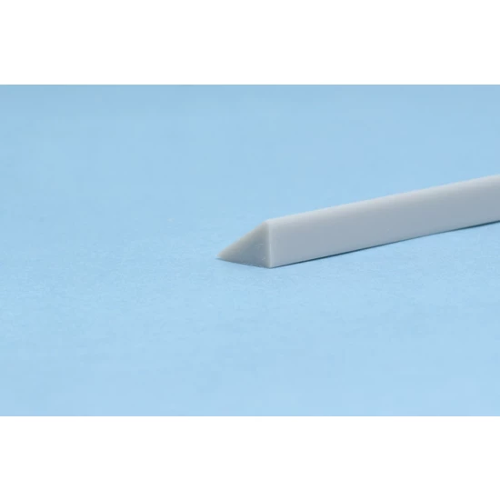 Styrene/PS Triangle Stick (side: 4.00mm & 8.00mm, length: 250mm, 4pcs, gray)