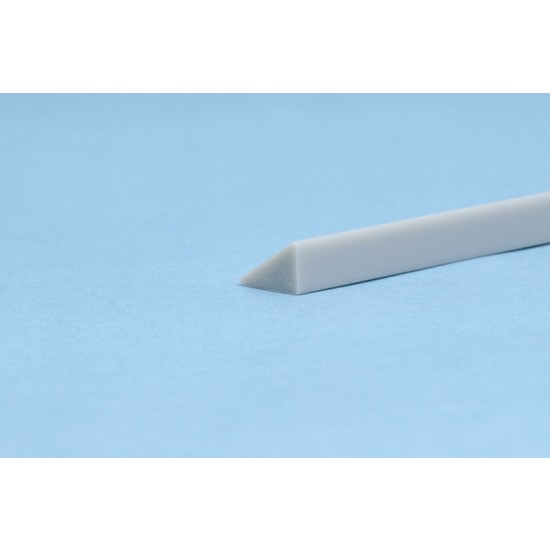 Styrene/PS Triangle Stick (side: 3.00mm & 6.00mm, length: 250mm, 6pcs, gray)