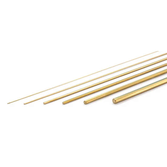 C Round Brass Rod No.2 (diameter: 0.5mm, length: 150mm, 6pcs)