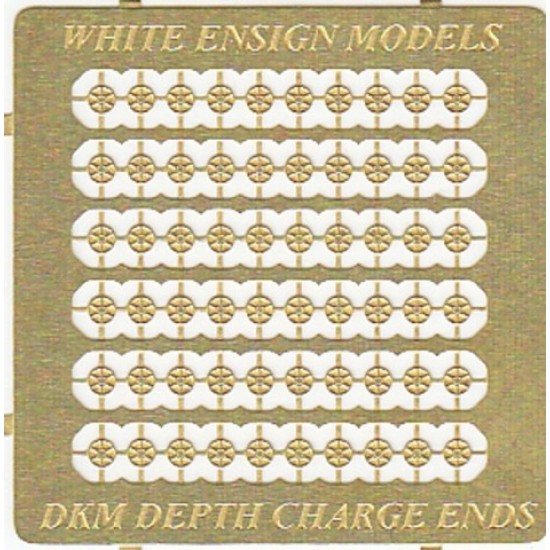 1/350 Kriegsmarine Depth Charge End Caps Detail-up Set (1 Photo-Etched Sheet)    