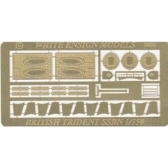 1/350 HMS Vanguard Class Submarine Detail-up Set for Bronco kit (1 Photo-Etched Sheet)