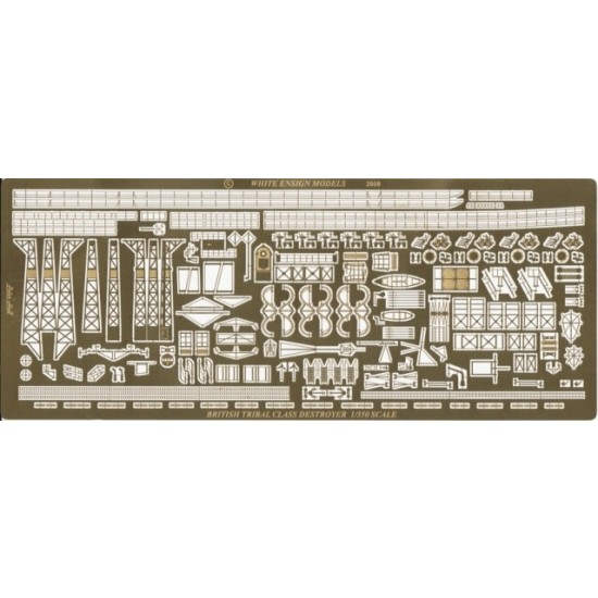 1/350 Royal Navy Tribal Class Destroyer Detail-up Set (1 Photo-Etched Sheet)