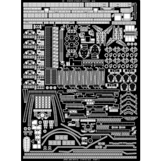 1/350 HMS Ark Royal Detail Set for Merit International kit (2 Photo-Etched Sheets)