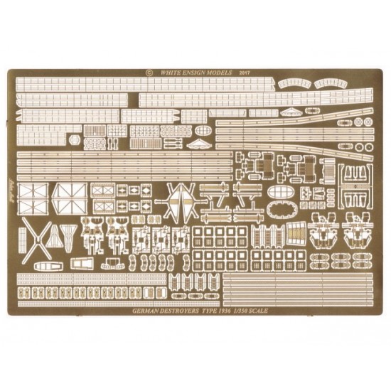 1/350 German Destroyer Z-17 1936 Detail Set for Revell/Zvezda kits