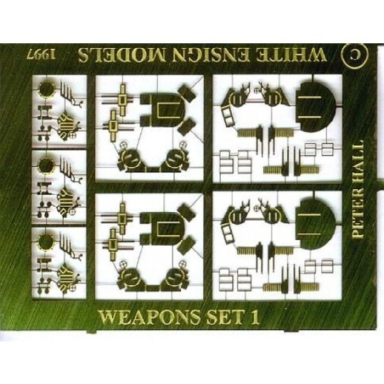 1/600 WWII Royal Navy Light Anti-Aircraft Weapons Set (1 Photo-Etched Sheet)