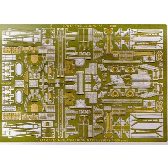 1/600 Kriegsmarine "Ultimate" Detail Set #1 for Airfix Bismarck, Tirpitz and Scharnhorst kits