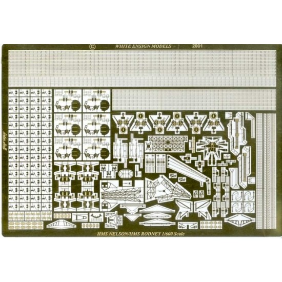 1/600 HMS Nelson/Rodney Photo-etched parts for Airfix kit