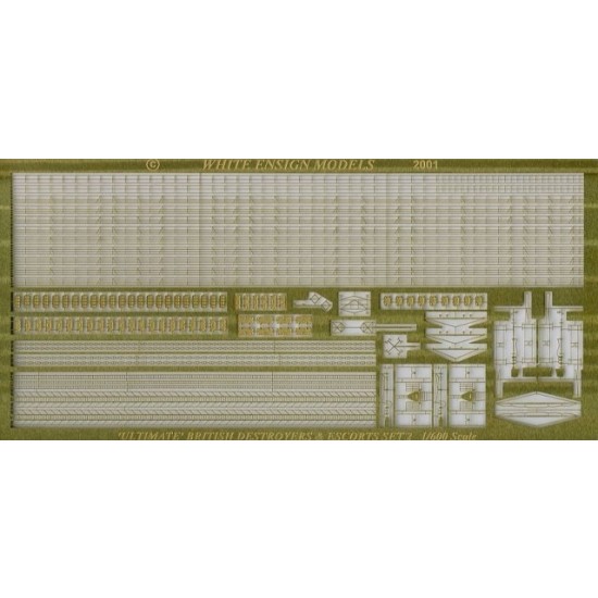 1/600 Ultimate WWII RN Destroyer/Cruiser Photo-etched Set 2 for Airfix kit