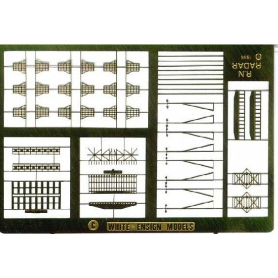 1/700 Modern Royal Navy Radars Set (1 Photo-Etched Sheet)