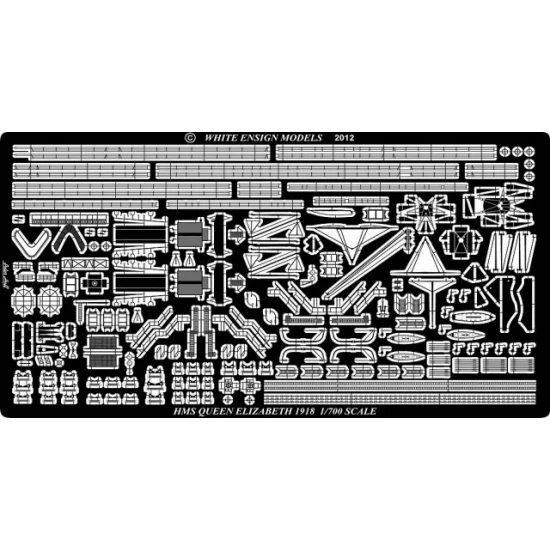 1/700 WWI HMS Queen Elizabeth Class Battleship Detail-up Set for Trumpeter kit(1 PE Sheet)