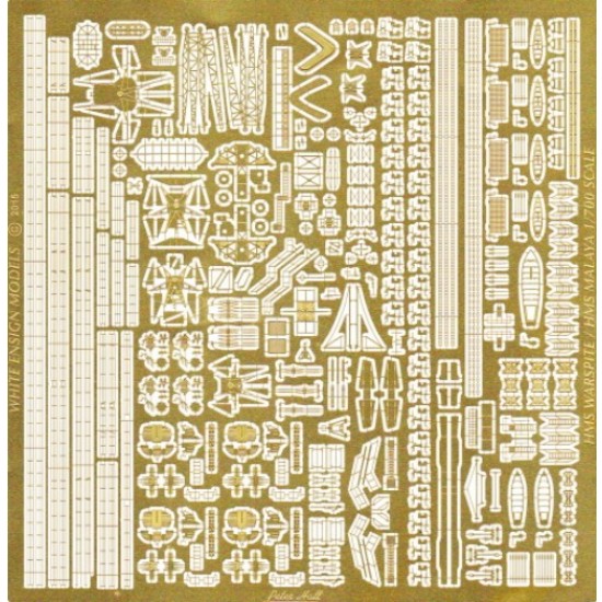 1/700 HMS Warspite / HMS Malaya Detail Set for Trumpeter kit  (1 Photo-Etched Sheet)