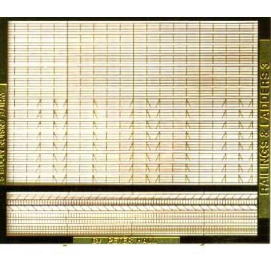 1/700 3-Bar Rails & Ladders Set (1 Photo-Etched Sheet)