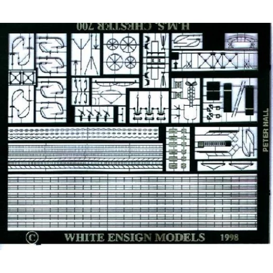 1/700 WWI British Royal Navy Cruiser/Destroyer Detail-up Set (1 Photo-Etched Sheet)
