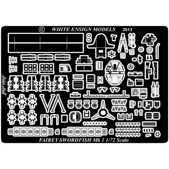 1/72 Fairey Swordfish Detail-up Set for Airfix kit (1 Photo-Etched Sheet)