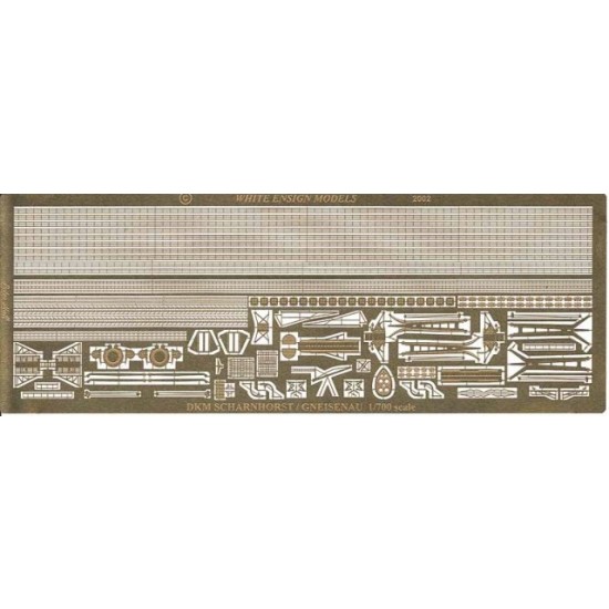 1/700 German Battlecruiser Scharnhorst/Gneisenau Detail-up Set for Tamiya kit (1 PE Sheet)