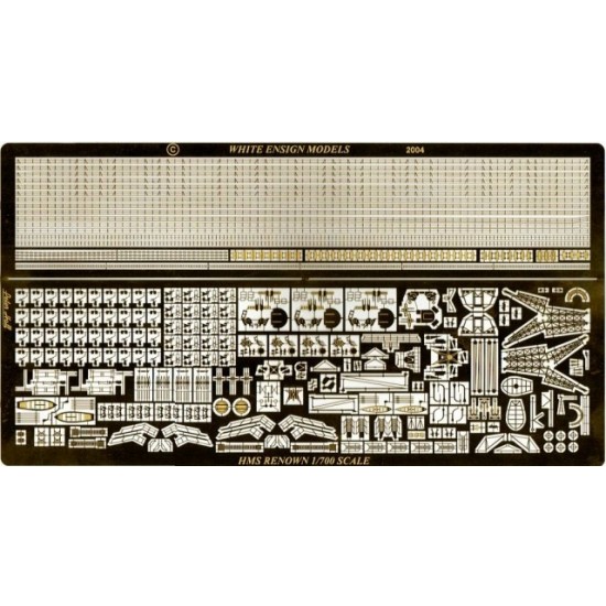 1/700 HMS Renown Detail-up Set for Trumpeter/Pit Road kit (1 Photo-Etched Sheet)
