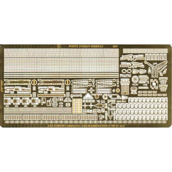 1/700 USS North Carolina Class Detail-up Set for Trumpeter kit (1 Photo-Etched Sheet)