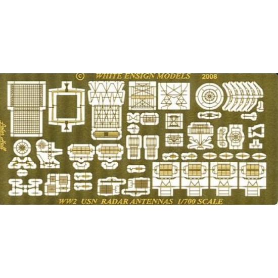 1/700 WWII USN Radars Set (1 Photo-Etched Sheet)