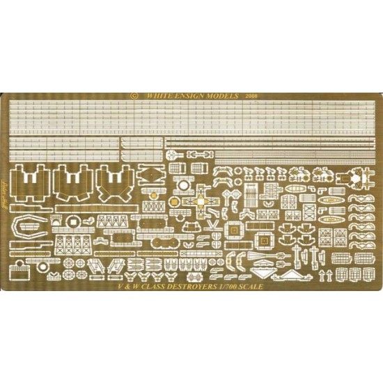1/700 "V" & "W" Class Destroyers Detail-up Set for Tamiya HMS Vampire kit (1 PE Sheet)